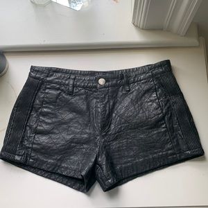 Intermix lemarque leather shorts
